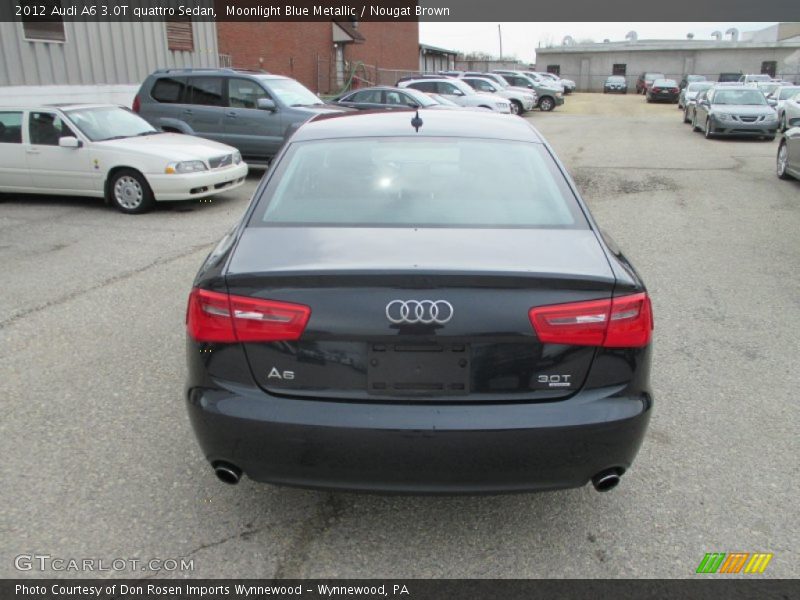 Moonlight Blue Metallic / Nougat Brown 2012 Audi A6 3.0T quattro Sedan