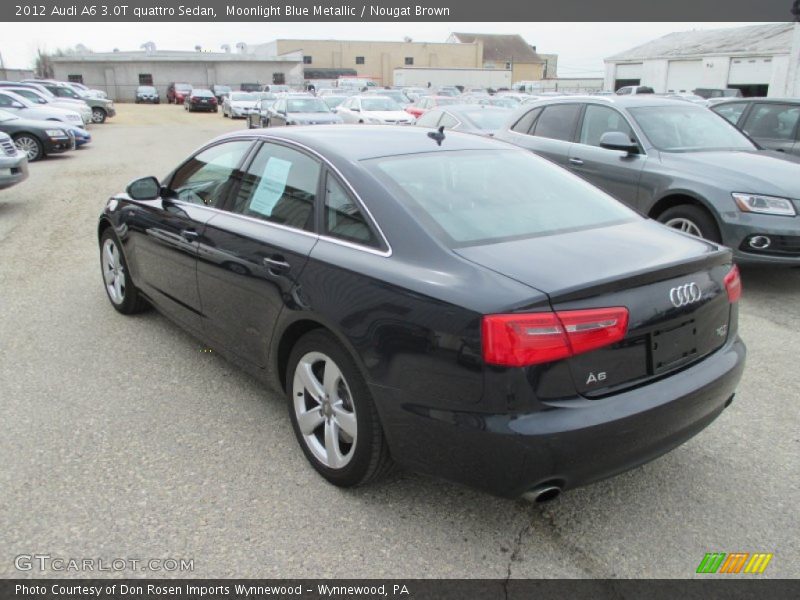 Moonlight Blue Metallic / Nougat Brown 2012 Audi A6 3.0T quattro Sedan