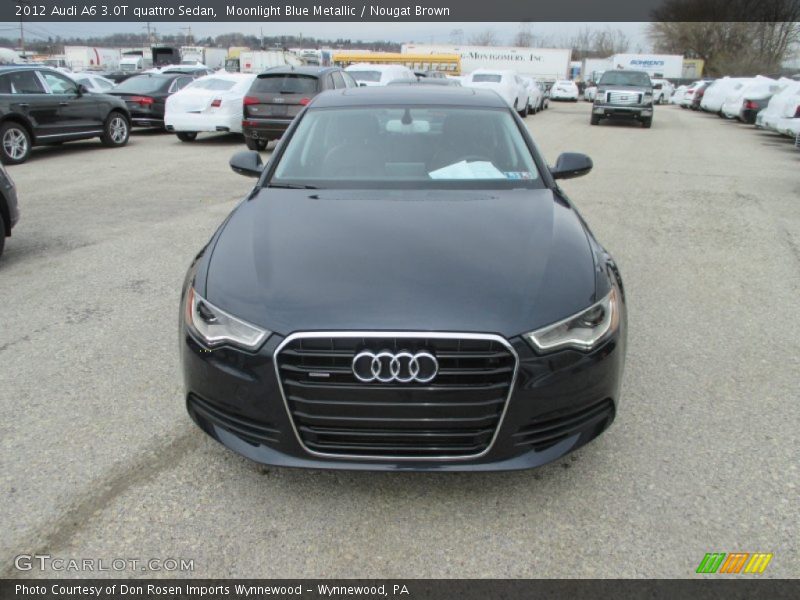 Moonlight Blue Metallic / Nougat Brown 2012 Audi A6 3.0T quattro Sedan