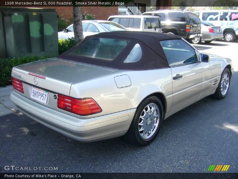 Smoke Silver Metallic / Beige 1998 Mercedes-Benz SL 600 Roadster