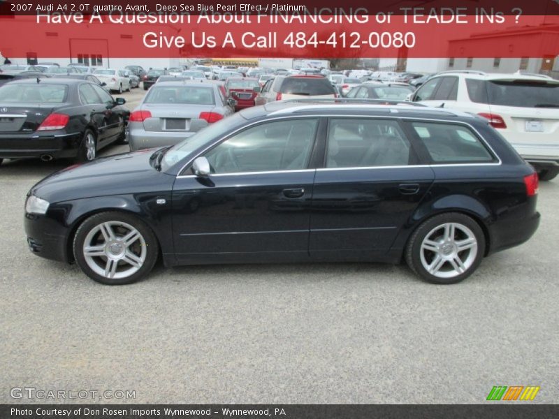 Deep Sea Blue Pearl Effect / Platinum 2007 Audi A4 2.0T quattro Avant