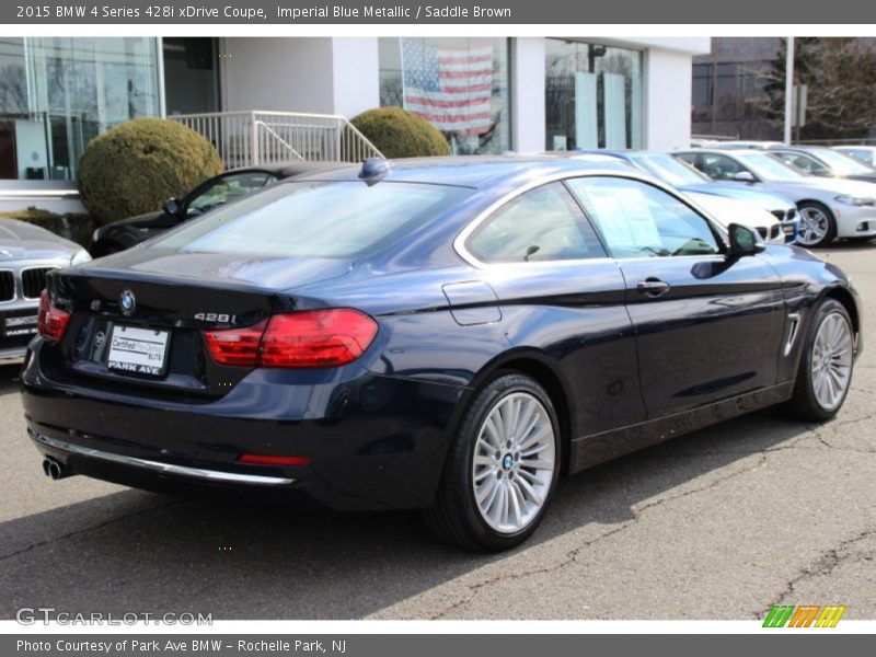 Imperial Blue Metallic / Saddle Brown 2015 BMW 4 Series 428i xDrive Coupe