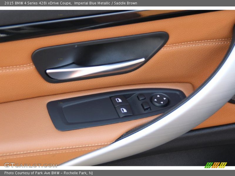 Imperial Blue Metallic / Saddle Brown 2015 BMW 4 Series 428i xDrive Coupe