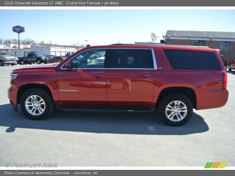 Crystal Red Tintcoat / Jet Black 2015 Chevrolet Suburban LT 4WD