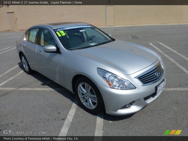 Liquid Platinum / Stone 2013 Infiniti G 37 Journey Sedan