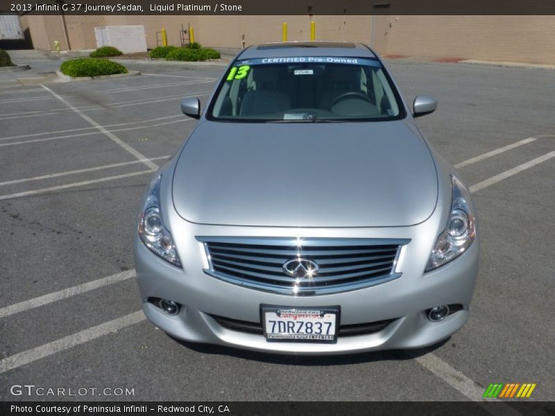 Liquid Platinum / Stone 2013 Infiniti G 37 Journey Sedan
