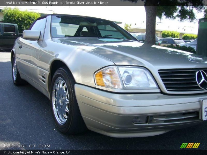 Smoke Silver Metallic / Beige 1998 Mercedes-Benz SL 600 Roadster