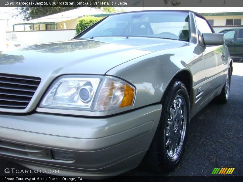 Smoke Silver Metallic / Beige 1998 Mercedes-Benz SL 600 Roadster