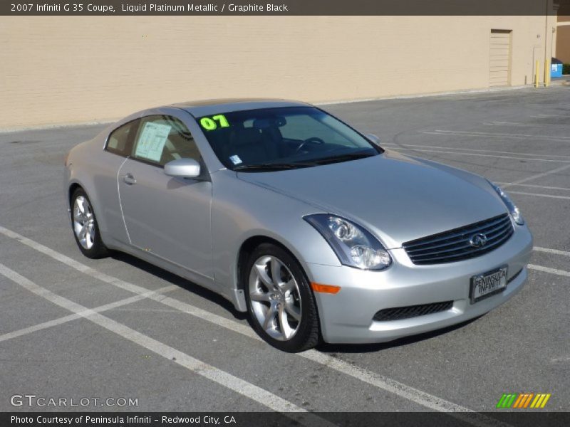 Liquid Platinum Metallic / Graphite Black 2007 Infiniti G 35 Coupe