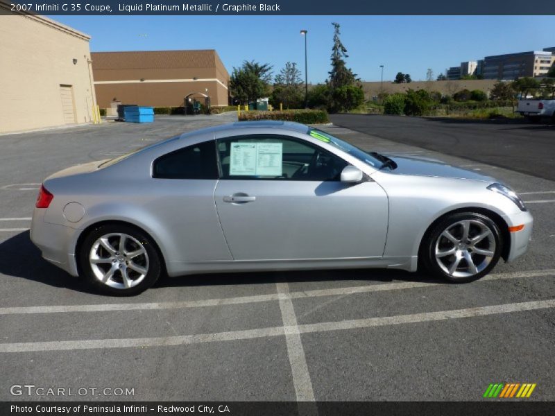 Liquid Platinum Metallic / Graphite Black 2007 Infiniti G 35 Coupe