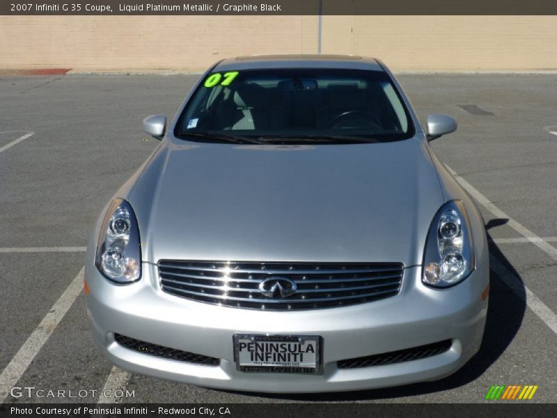 Liquid Platinum Metallic / Graphite Black 2007 Infiniti G 35 Coupe
