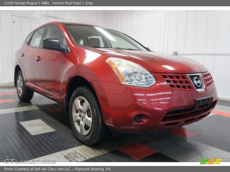 Venom Red Pearl / Gray 2008 Nissan Rogue S AWD
