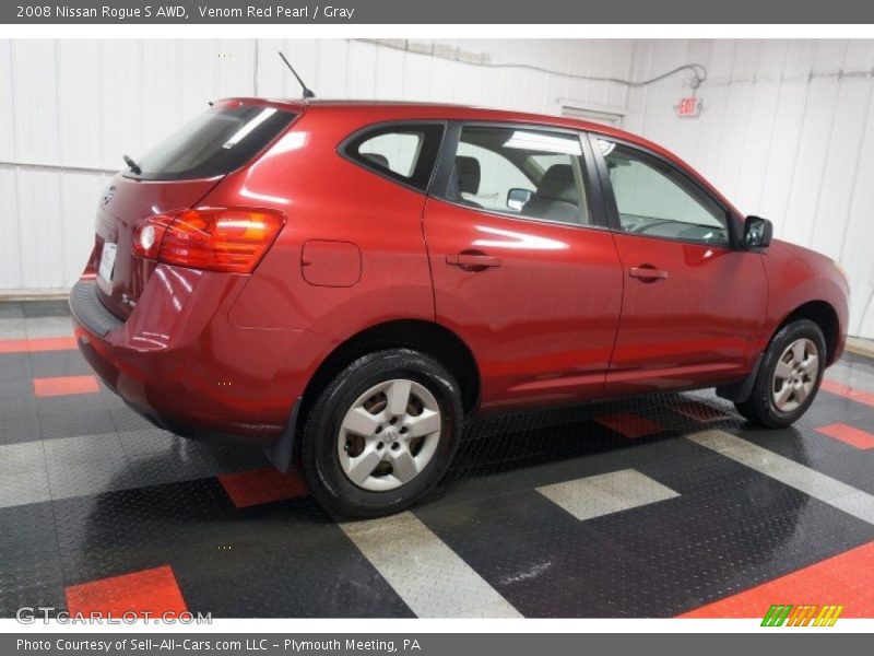 Venom Red Pearl / Gray 2008 Nissan Rogue S AWD