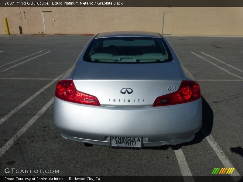 Liquid Platinum Metallic / Graphite Black 2007 Infiniti G 35 Coupe