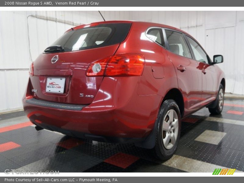 Venom Red Pearl / Gray 2008 Nissan Rogue S AWD