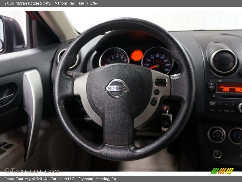 Venom Red Pearl / Gray 2008 Nissan Rogue S AWD