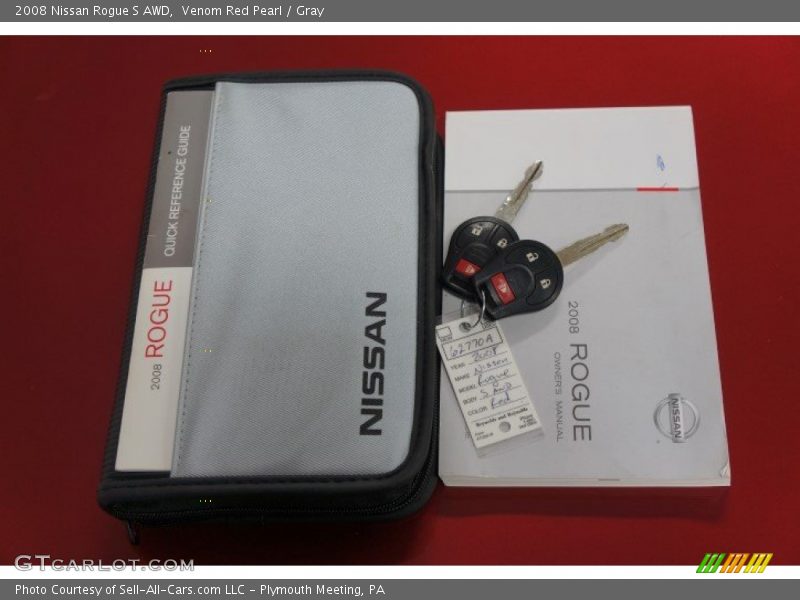 Venom Red Pearl / Gray 2008 Nissan Rogue S AWD