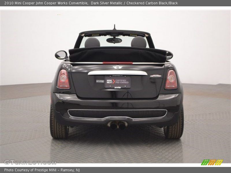 Dark Silver Metallic / Checkered Carbon Black/Black 2010 Mini Cooper John Cooper Works Convertible