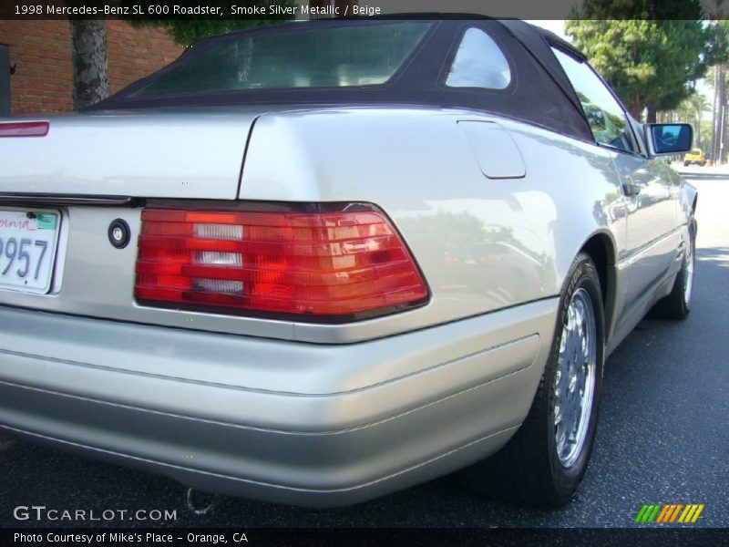 Smoke Silver Metallic / Beige 1998 Mercedes-Benz SL 600 Roadster