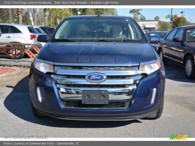 Dark Blue Pearl Metallic / Medium Light Stone 2012 Ford Edge Limited EcoBoost