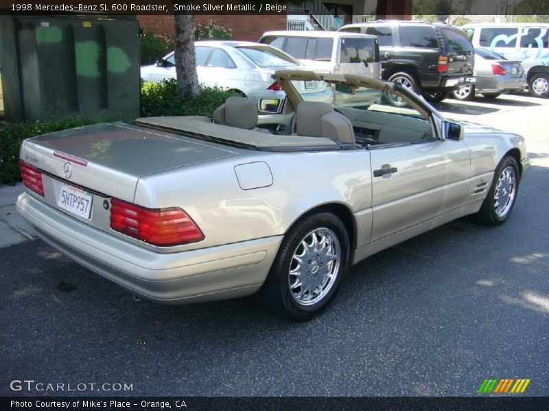 Smoke Silver Metallic / Beige 1998 Mercedes-Benz SL 600 Roadster