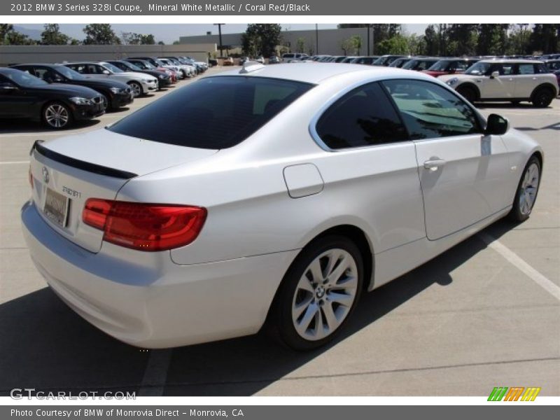 Mineral White Metallic / Coral Red/Black 2012 BMW 3 Series 328i Coupe