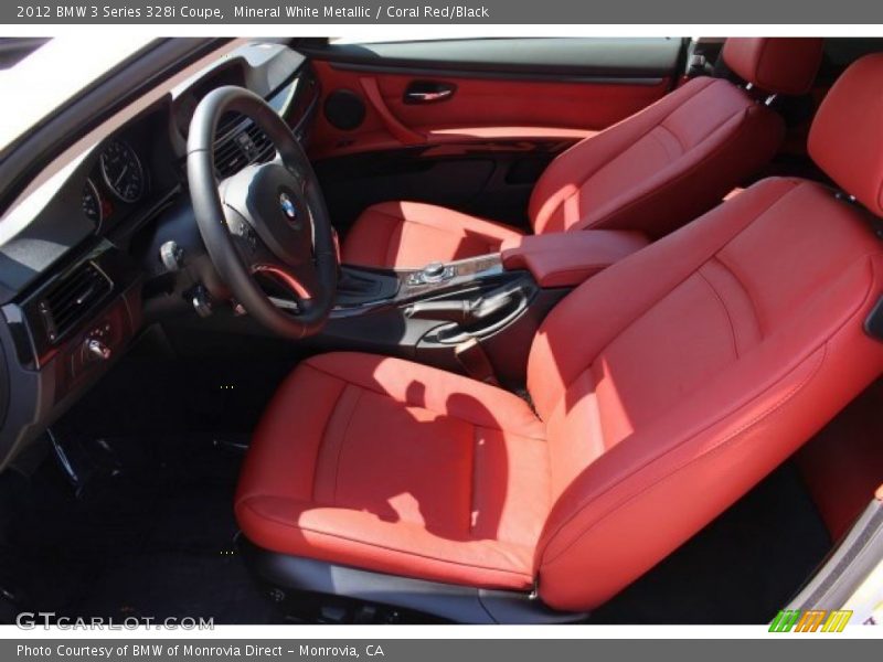 Mineral White Metallic / Coral Red/Black 2012 BMW 3 Series 328i Coupe