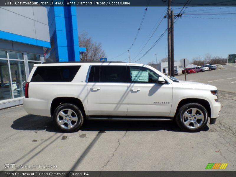 White Diamond Tricoat / Cocoa/Dune 2015 Chevrolet Suburban LT 4WD