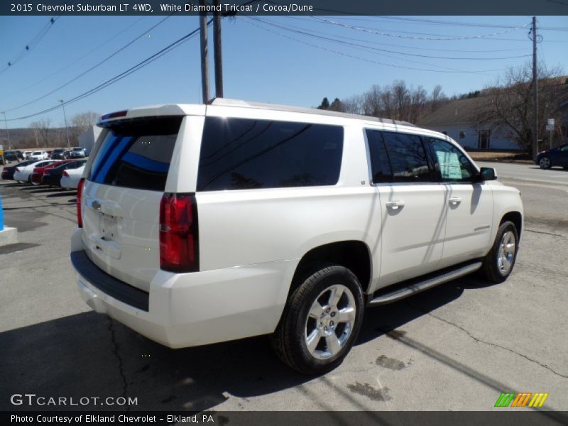 White Diamond Tricoat / Cocoa/Dune 2015 Chevrolet Suburban LT 4WD