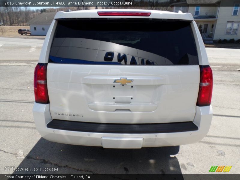 White Diamond Tricoat / Cocoa/Dune 2015 Chevrolet Suburban LT 4WD