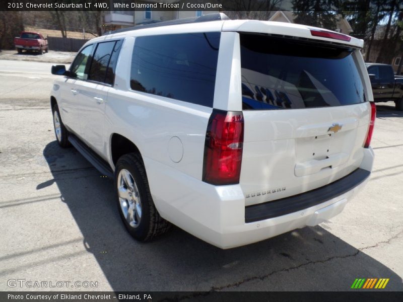 White Diamond Tricoat / Cocoa/Dune 2015 Chevrolet Suburban LT 4WD