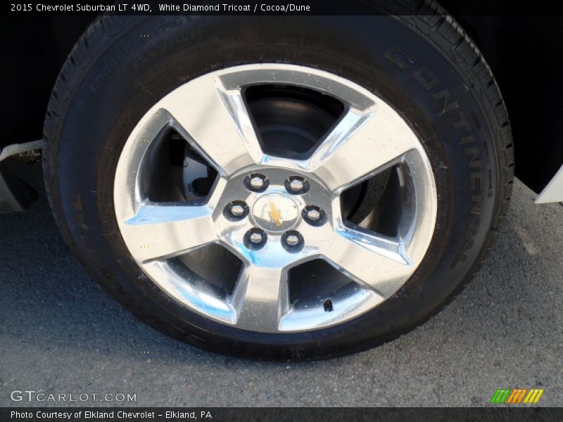 White Diamond Tricoat / Cocoa/Dune 2015 Chevrolet Suburban LT 4WD