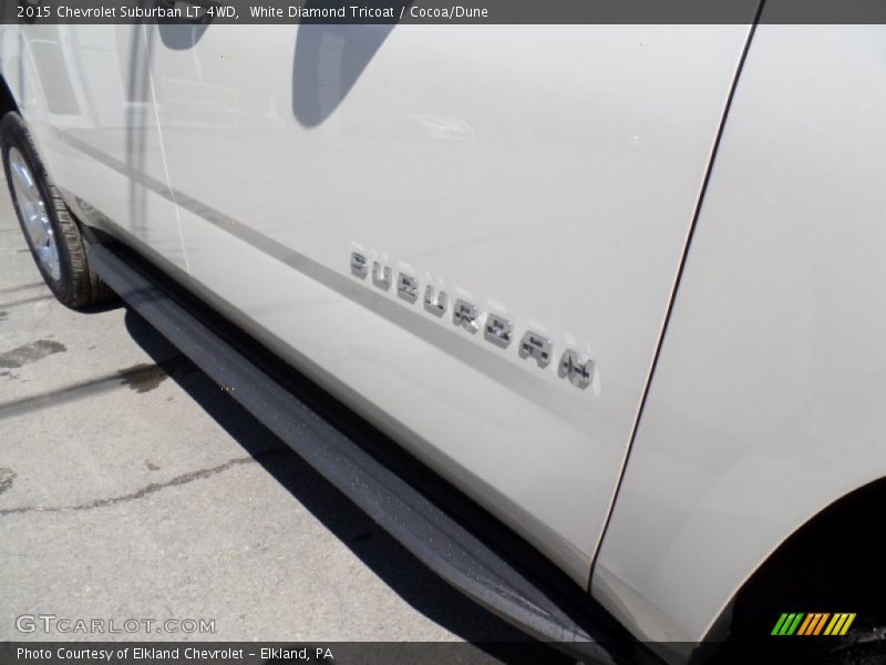 White Diamond Tricoat / Cocoa/Dune 2015 Chevrolet Suburban LT 4WD