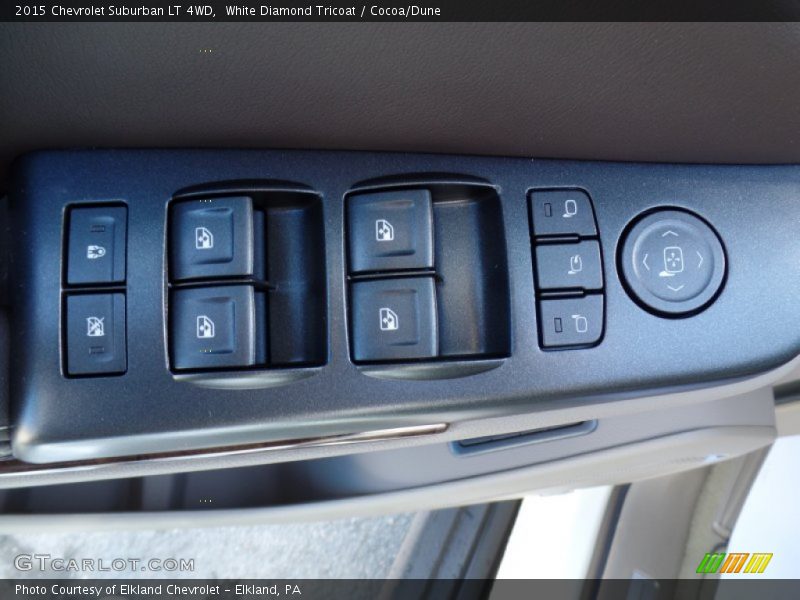White Diamond Tricoat / Cocoa/Dune 2015 Chevrolet Suburban LT 4WD
