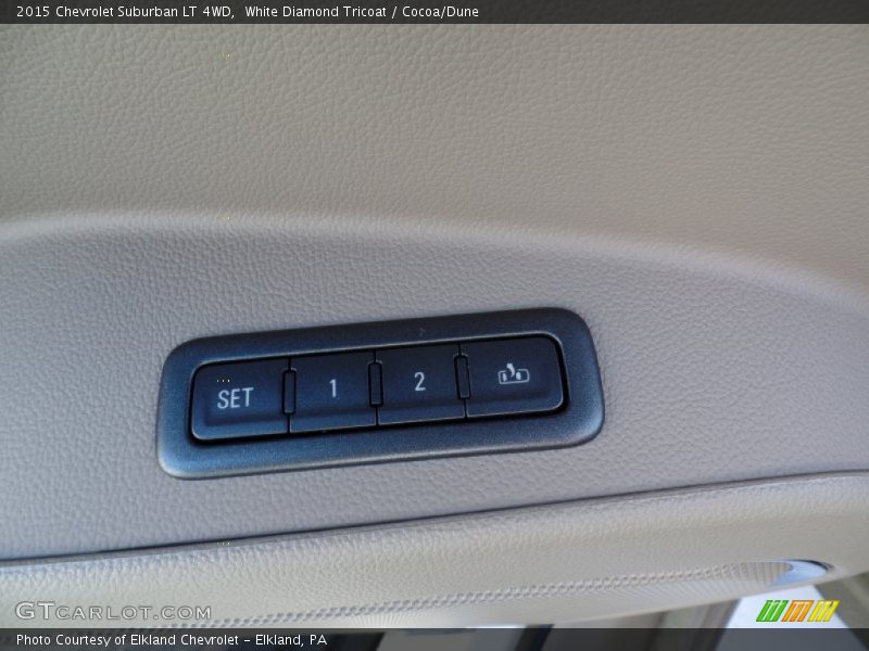 White Diamond Tricoat / Cocoa/Dune 2015 Chevrolet Suburban LT 4WD