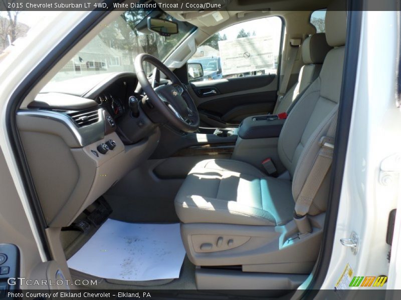 White Diamond Tricoat / Cocoa/Dune 2015 Chevrolet Suburban LT 4WD