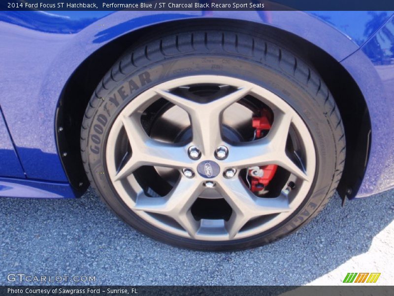 Performance Blue / ST Charcoal Black Recaro Sport Seats 2014 Ford Focus ST Hatchback