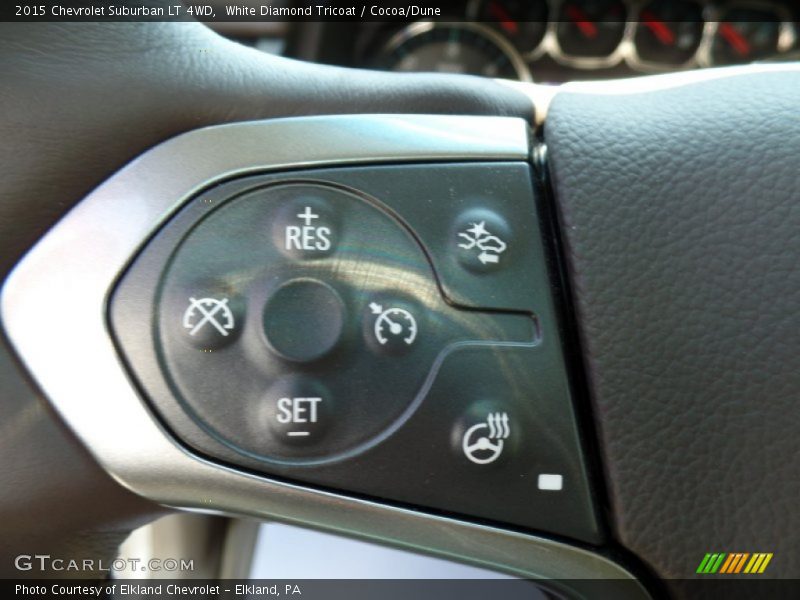 White Diamond Tricoat / Cocoa/Dune 2015 Chevrolet Suburban LT 4WD