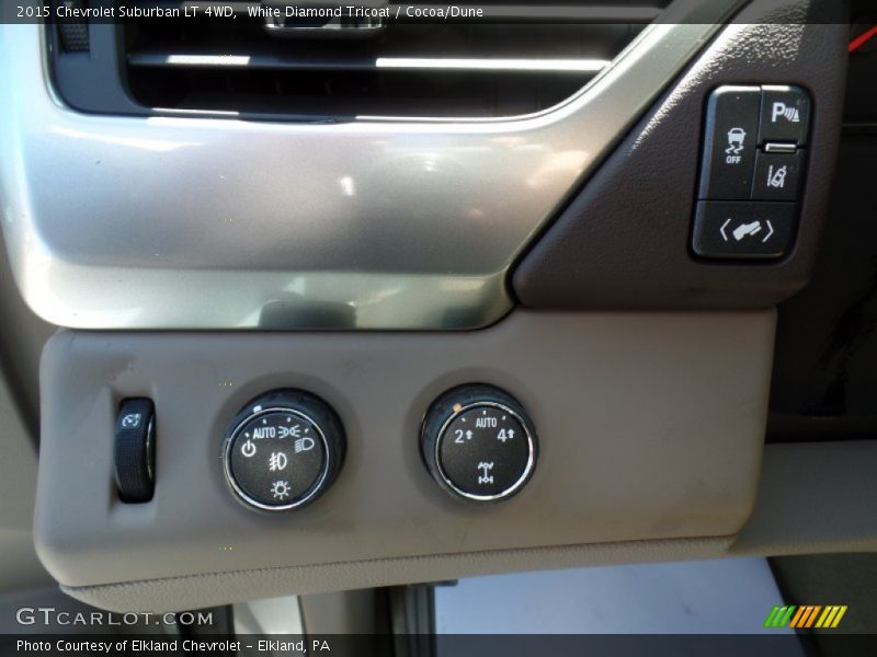 White Diamond Tricoat / Cocoa/Dune 2015 Chevrolet Suburban LT 4WD