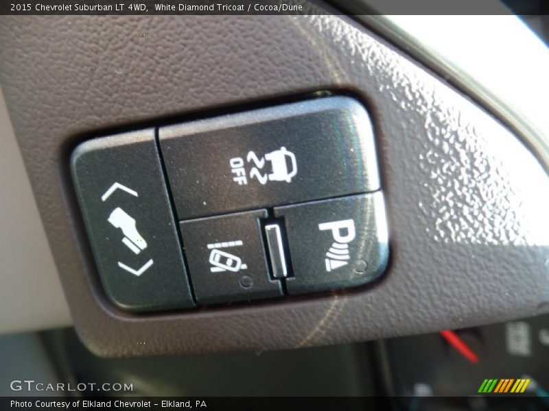 White Diamond Tricoat / Cocoa/Dune 2015 Chevrolet Suburban LT 4WD