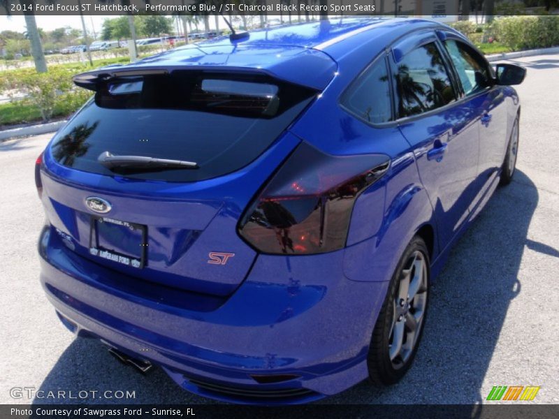 Performance Blue / ST Charcoal Black Recaro Sport Seats 2014 Ford Focus ST Hatchback