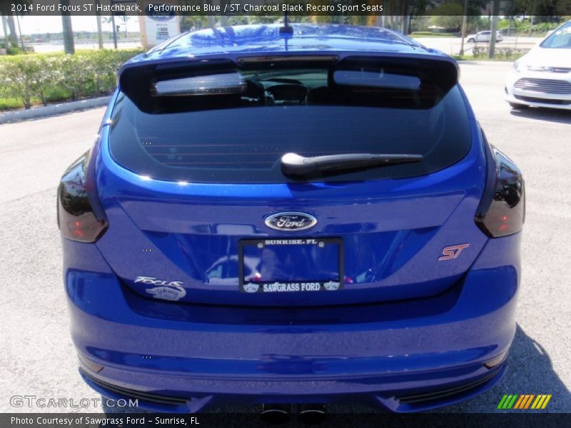 Performance Blue / ST Charcoal Black Recaro Sport Seats 2014 Ford Focus ST Hatchback