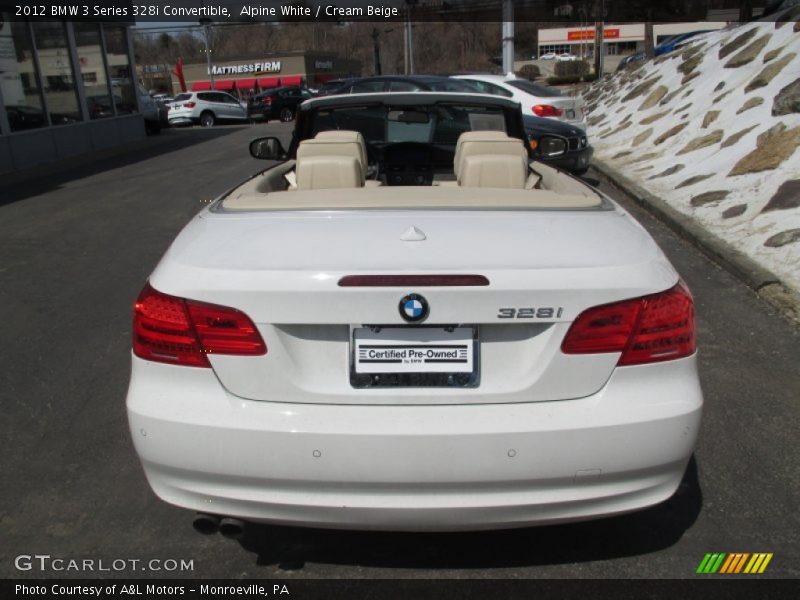 Alpine White / Cream Beige 2012 BMW 3 Series 328i Convertible