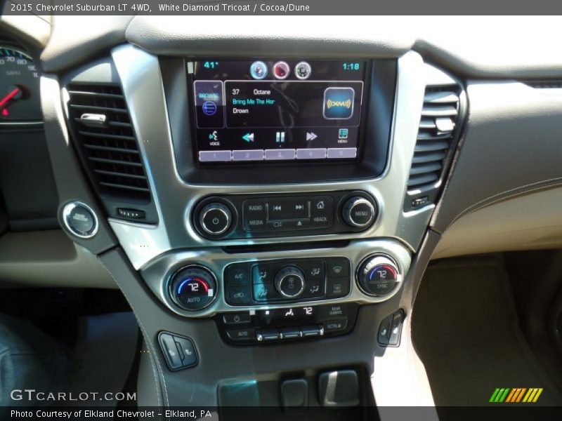 White Diamond Tricoat / Cocoa/Dune 2015 Chevrolet Suburban LT 4WD