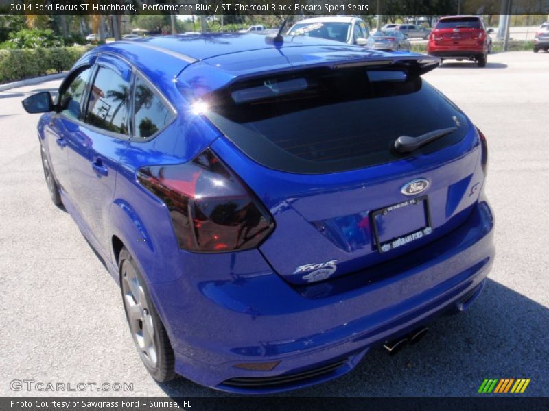 Performance Blue / ST Charcoal Black Recaro Sport Seats 2014 Ford Focus ST Hatchback