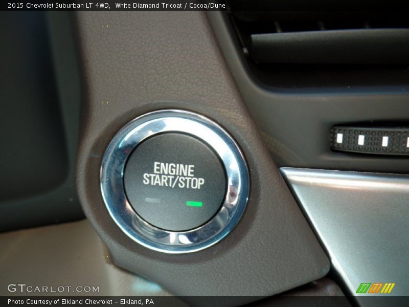 White Diamond Tricoat / Cocoa/Dune 2015 Chevrolet Suburban LT 4WD