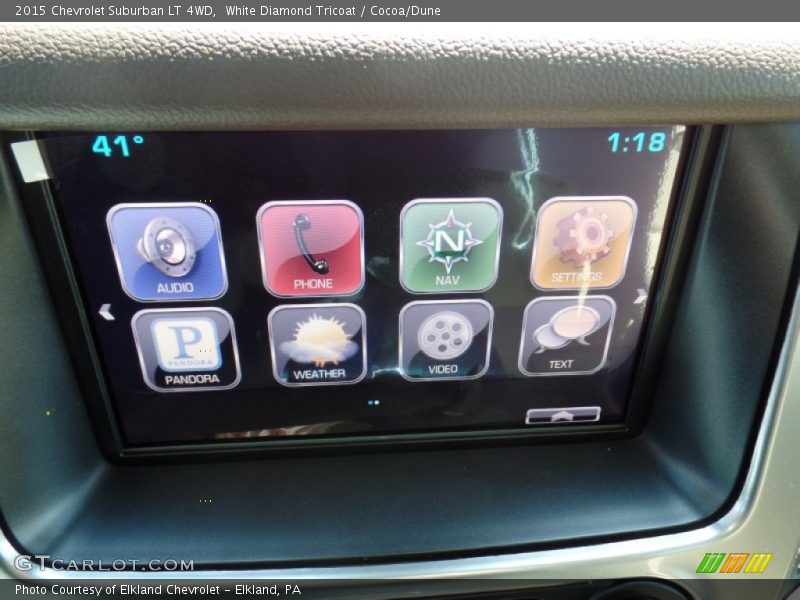 White Diamond Tricoat / Cocoa/Dune 2015 Chevrolet Suburban LT 4WD