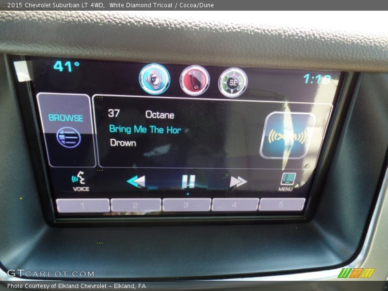 White Diamond Tricoat / Cocoa/Dune 2015 Chevrolet Suburban LT 4WD