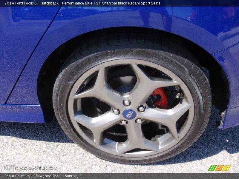 Performance Blue / ST Charcoal Black Recaro Sport Seats 2014 Ford Focus ST Hatchback