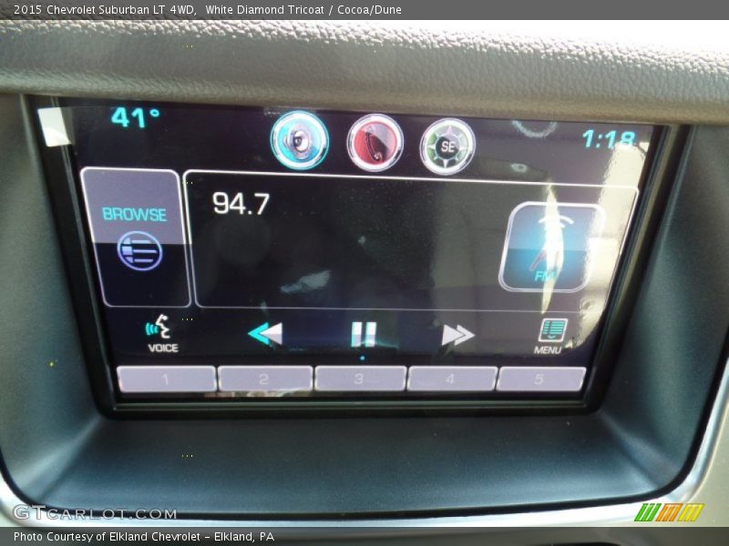 White Diamond Tricoat / Cocoa/Dune 2015 Chevrolet Suburban LT 4WD